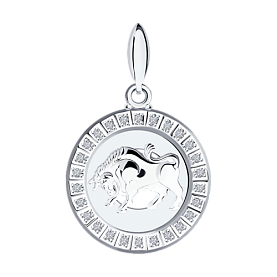 Подвеска SOKOLOV - Серебро 925, Фианит (арт. 94031384)