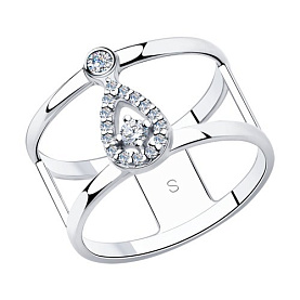 Кольцо SOKOLOV - Серебро 925, Фианит (арт. 94013051)