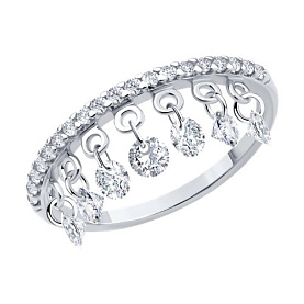 Кольцо SOKOLOV - Серебро 925, Фианит (арт. 94014481)