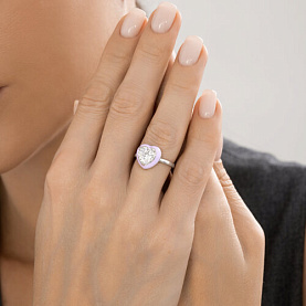 Кольцо SOKOLOV - Серебро 925, Фианит, Эмаль (арт. 94014468)