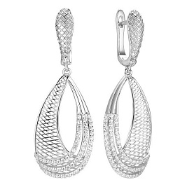 Серьги FRESH - Серебро 925, Фианит (арт. FA-E03212-X-W-X-X-W)