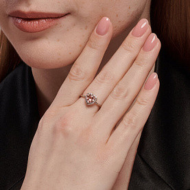 Кольцо SOKOLOV - Серебро 925, Синтетический ситалл , Фианит (арт. 92014438)