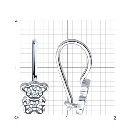 Серьги SOKOLOV - Серебро 925, Фианит (арт. 94026917)