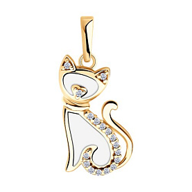Подвеска Diamant - Серебро 925, Фианит, Эмаль (арт. 93-130-02260-2)