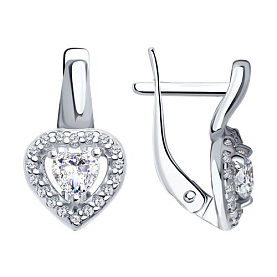 Серьги SOKOLOV - Серебро 925, Фианит (арт. 94025670)