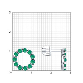Серьги SOKOLOV - Серебро 925, Агат (арт. 92023014)