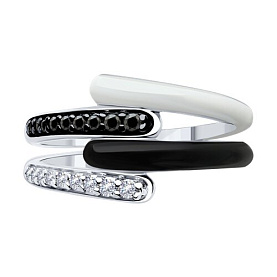 Кольцо Diamant - Серебро 925, Фианит, Эмаль (арт. 94-110-01740-1)