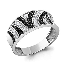 Кольцо Аквамарин - Серебро 925, Фианит (арт. 600546АЧ.5)