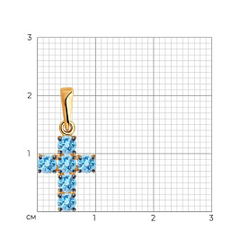 Подвеска Diamant - Золото 585, Топаз (арт. 51-330-01631-5)