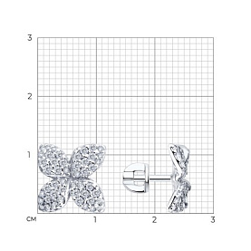 Серьги SOKOLOV - Серебро 925, Фианит (арт. 94027824)