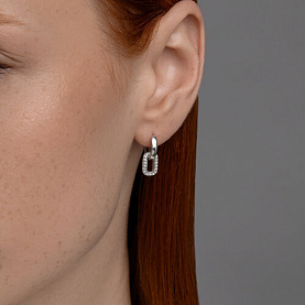 Серьги SOKOLOV - Серебро 925, Фианит (арт. 94026813)