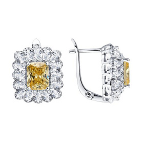 Серьги SOKOLOV - Серебро 925, Фианит (арт. 94027619-91)