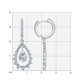 Серьги SOKOLOV - Серебро 925, Фианит (арт. 94026554)