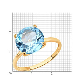 Кольцо SOKOLOV - Золото 585, Топаз (арт. 716712)