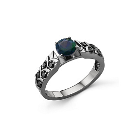 Кольцо Дар - Серебро 925, Опал, Фианит (арт. К-5143чрс11716216)