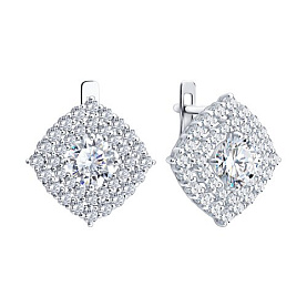 Серьги Diamant - Серебро 925, Фианит (арт. 94-120-02397-1)