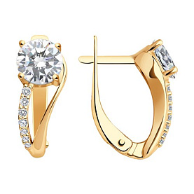 Серьги SOKOLOV - Серебро 925, Фианит (арт. 93020368)