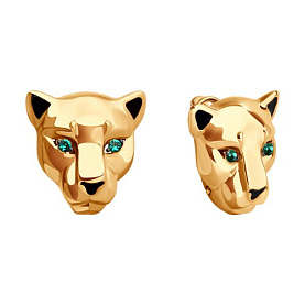 Серьги Diamant - Золото 585, Фианит, Эмаль (арт. 51-120-02169-1)