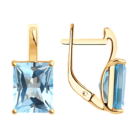 Серьги SOKOLOV - Золото 585, Топаз (арт. 727827)