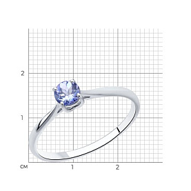 Кольцо SOKOLOV - Серебро 925, Танзанит (арт. 92012111)