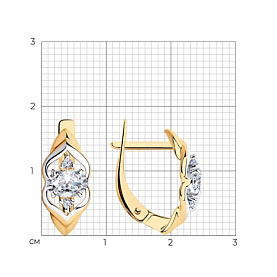 Серьги SOKOLOV - Серебро 925, Фианит (арт. 93020718)