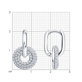 Серьги SOKOLOV - Серебро 925, Фианит (арт. 94027772)