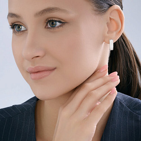 Серьги SOKOLOV - Серебро 925, Фианит (арт. 94027265)