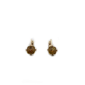 Серьги ЮФ Династия - Золото 375, Синтетический ситалл (арт. 000182-5260)