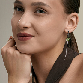 Серьги Diamant - Серебро 925, Стекло (арт. 94-121-00294-1)