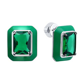 Серьги SOKOLOV - Серебро 925, Фианит, Эмаль (арт. 94027100)