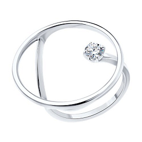 Кольцо SOKOLOV - Серебро 925, Фианит (арт. 94013795)