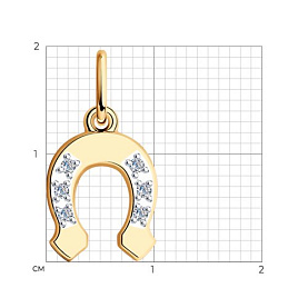 Подвеска SOKOLOV - Золото 585, Фианит (арт. 034845)
