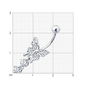Пирсинг SOKOLOV - Серебро 925, Фианит (арт. 94060113)