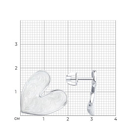 Серьги Diamant - Серебро 925, Эмаль (арт. 94-122-02341-1)