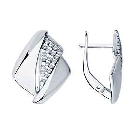 Серьги Diamant - Серебро 925, Фианит (арт. 94-120-00681-1)