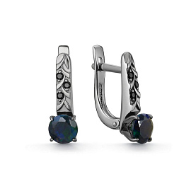 Серьги Дар - Серебро 925, Опал, Фианит (арт. С-5143чрс11716216)