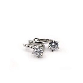 Серьги Фиделис - Серебро 925, Фианит (арт. SET17909E)