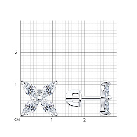 Серьги SOKOLOV - Серебро 925, Фианит (арт. 94024819)