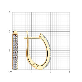 Серьги SOKOLOV - Серебро 925, Фианит (арт. 93021183)