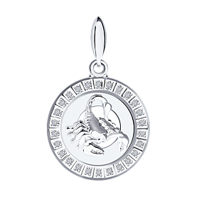 Подвеска SOKOLOV - Серебро 925, Фианит (арт. 94031390)