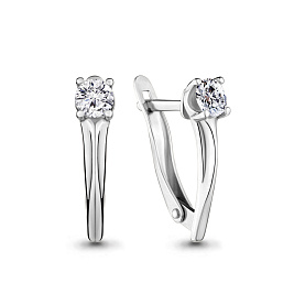 Серьги Аквамарин - Серебро 925, Фианит (арт. 436271.5)