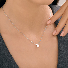 Колье Diamant - Серебро 925, Жемчуг синтетический (арт. 94-170-02369-1)
