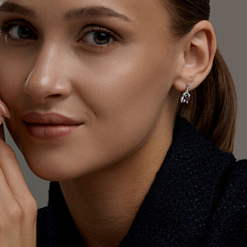 Серьги SOKOLOV - Серебро 925, Аметист (арт. 92025357)