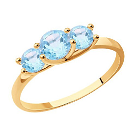 Кольцо SOKOLOV - Золото 375, Топаз (арт. 37716851)