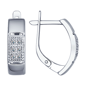 Серьги SOKOLOV - Серебро 925, Фианит (арт. 94022460)