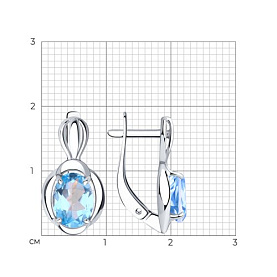 Серьги Diamant - Серебро 925, Топаз (арт. 94-320-00604-1)