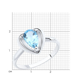 Кольцо Diamant - Серебро 925, Топаз (арт. 94-310-00761-1)