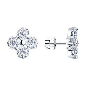 Серьги SOKOLOV - Серебро 925, Фианит (арт. 94026509)