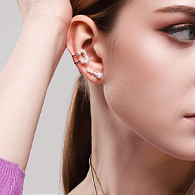 Серьга SOKOLOV - Серебро 925, Жемчуг имитация (арт. 94170185)