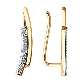 Серьги SOKOLOV - Золото 585, Фианит (арт. 028578)